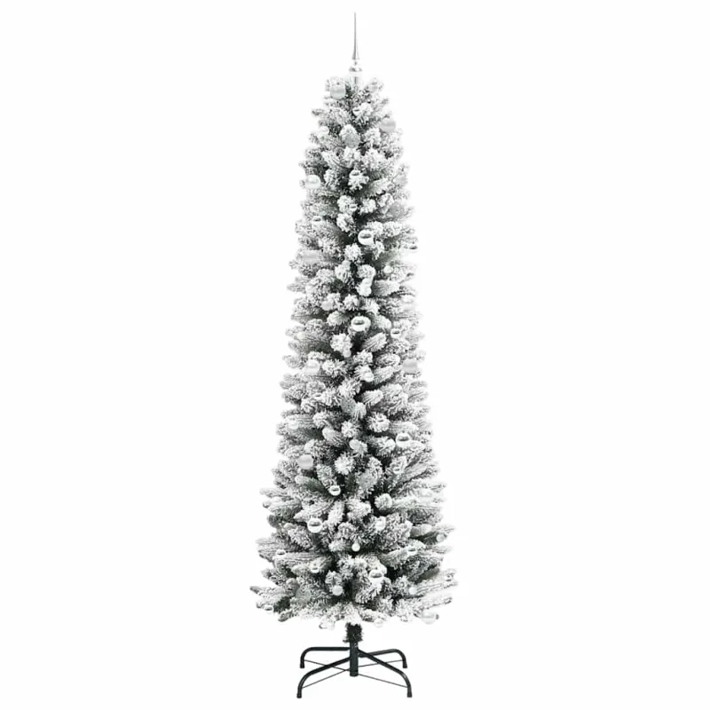 Dirbtinė Kalėdų eglutė Balta 240 cm PVC ir Metalas ir Plastikas