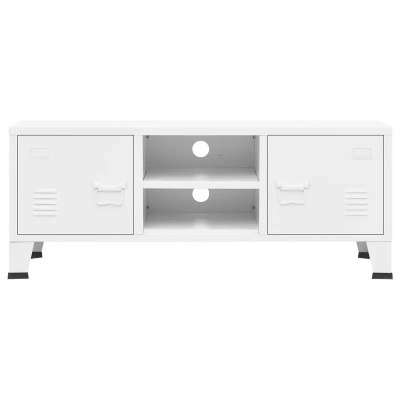 Televizoriaus spintelė, balta, 105x35x42cm, metalas