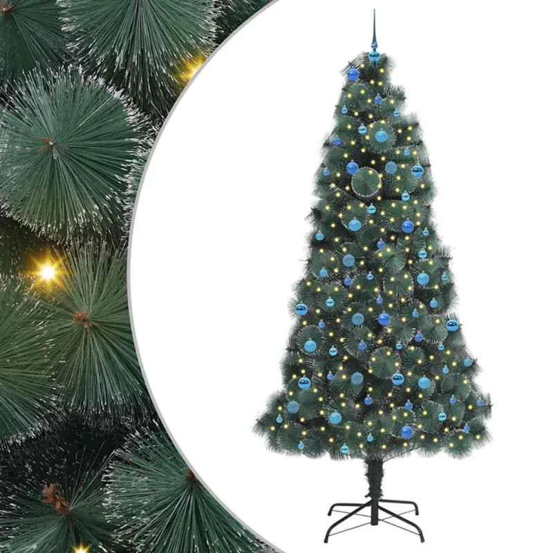 Dirbtinis Pradėtas Kalėdų Eglutė su Kamuoliukų Rinkinys 240 cm