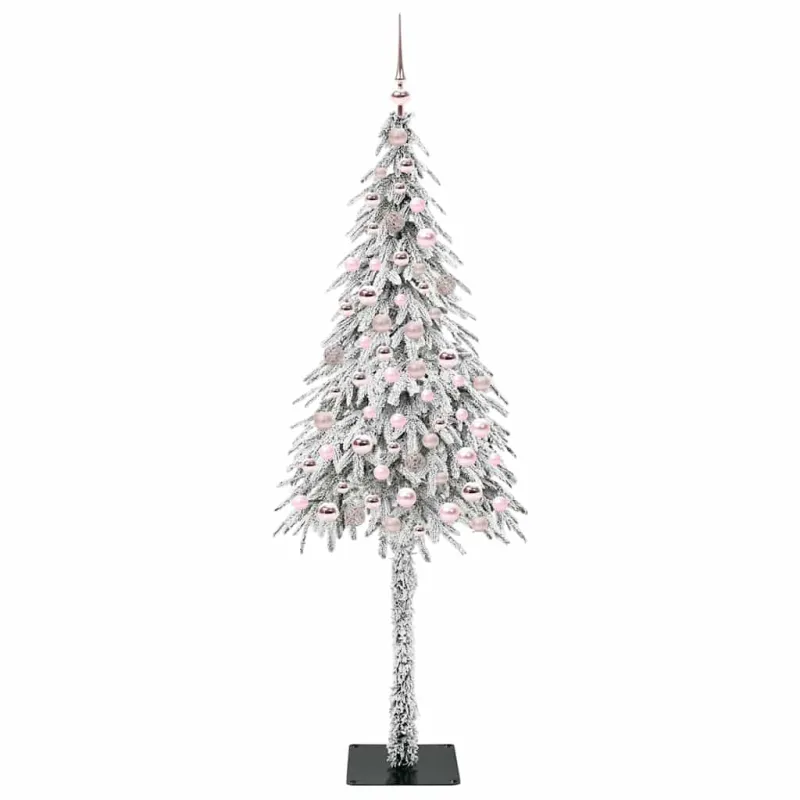 Kalėdų eglutė su 300 LED s stovu Balta 210 cm PE ir Plienas