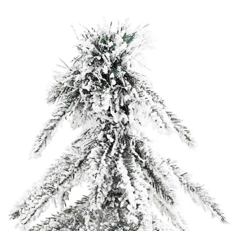 Kalėdų eglutė su 300 LED s stovu Balta 210 cm PE ir Plienas