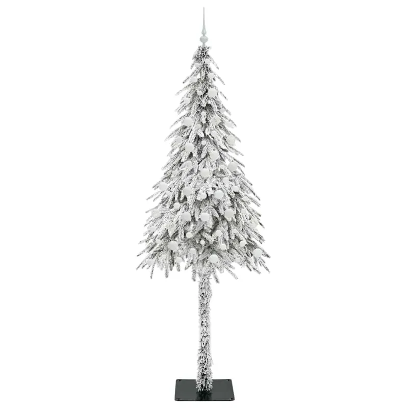 Kalėdų eglutė su 300 LED s stovu Balta 210 cm PE ir Plienas