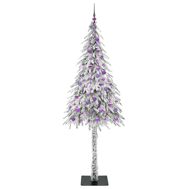 Kalėdų eglutė su 300 LED s stovu Balta 210 cm PE ir Plienas