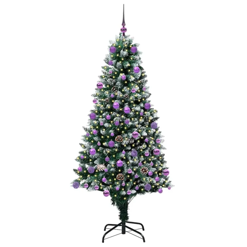 Dirbtinė Kalėdų eglutė Žalia 180 cm PVC ir Plienas ir Plastikas