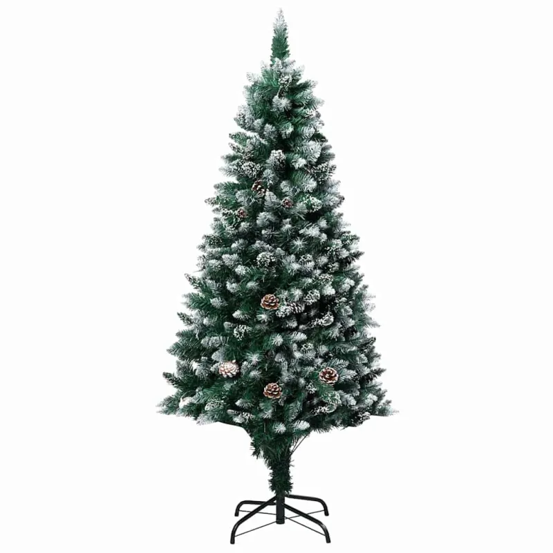 Dirbtinė Kalėdų eglutė Žalia 180 cm PVC ir Plienas ir Plastikas