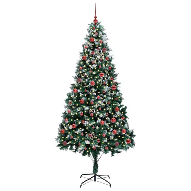 Dirbtinė Kalėdų eglutė Žalia 210 cm PVC ir Plienas ir Plastikas
