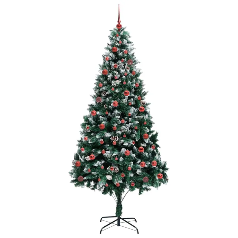 Dirbtinė Kalėdų eglutė Žalia 210 cm PVC ir Plienas ir Plastikas