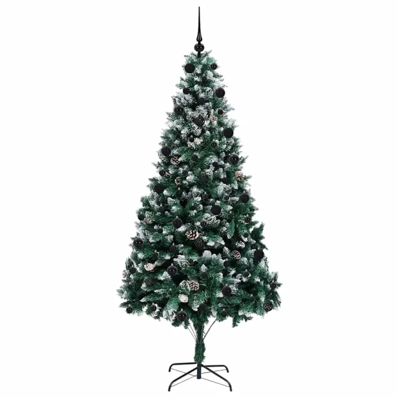 Dirbtinė Kalėdų eglutė Žalia 210 cm PVC ir Plienas ir Plastikas