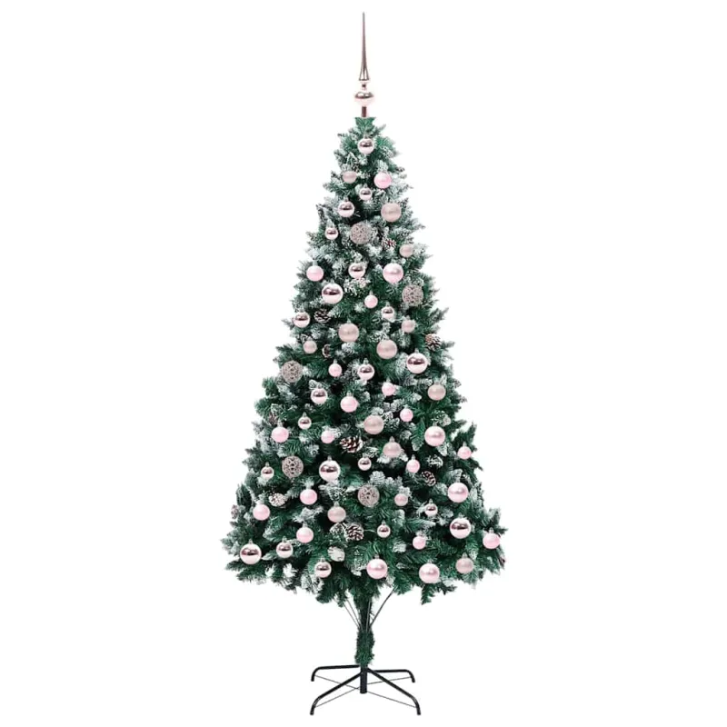 Dirbtinė Kalėdų eglutė Žalia 210 cm PVC ir Plienas ir Plastikas