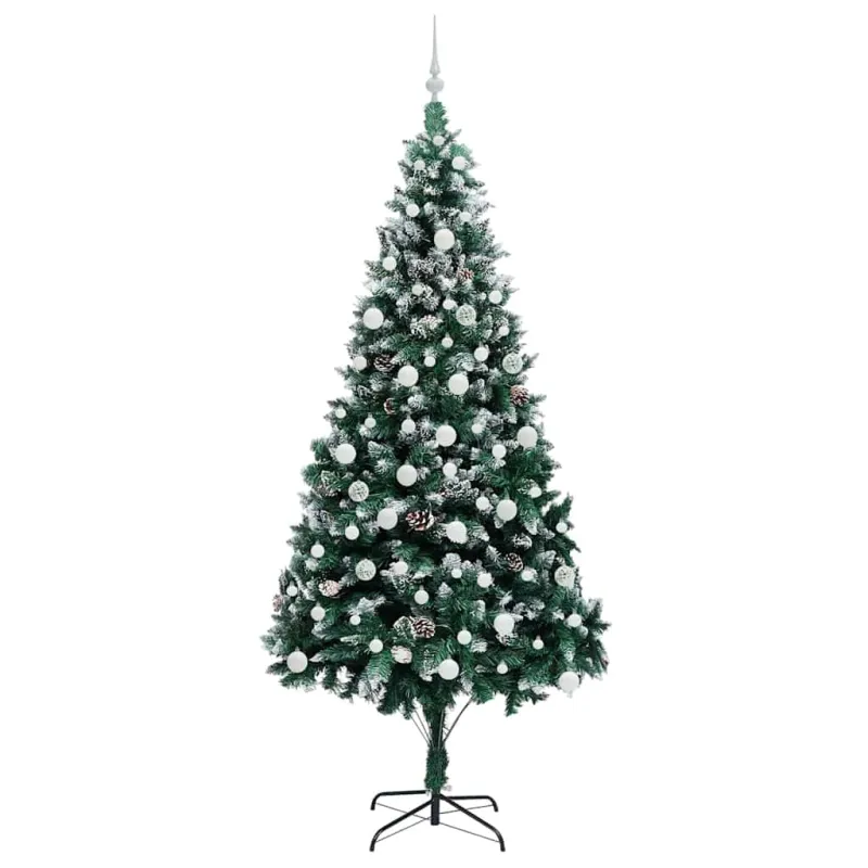 Dirbtinė Kalėdų eglutė Žalia 210 cm PVC ir Plienas ir Plastikas