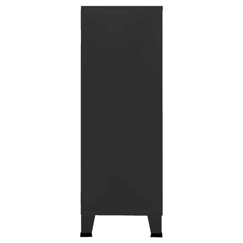Sandėliavimo spintelė, juoda, 75x40x115cm, metalas, pramoninė
