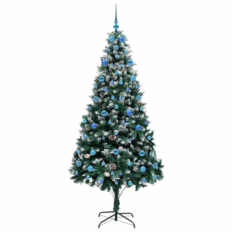 Dirbtinė Kalėdų eglutė Žalia 210 cm PVC ir Plienas ir Plastikas