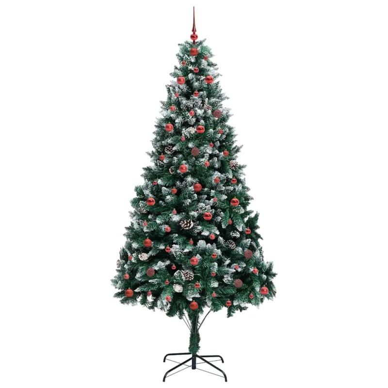 Dirbtinė Kalėdų eglutė Žalia 240 cm PVC ir Plienas ir Plastikas