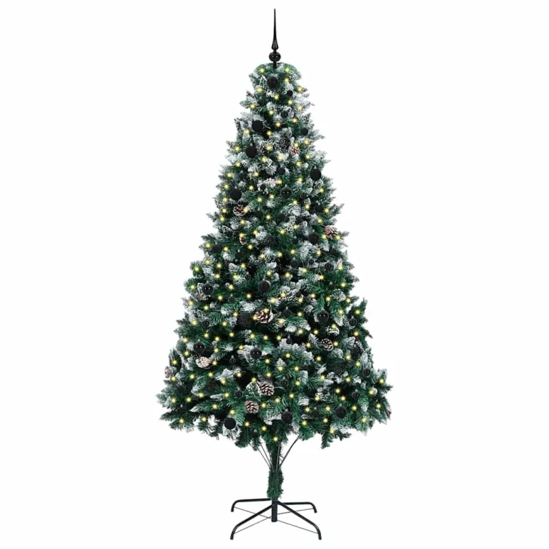 Dirbtinė Kalėdų eglutė Žalia 240 cm PVC ir Plienas ir Plastikas