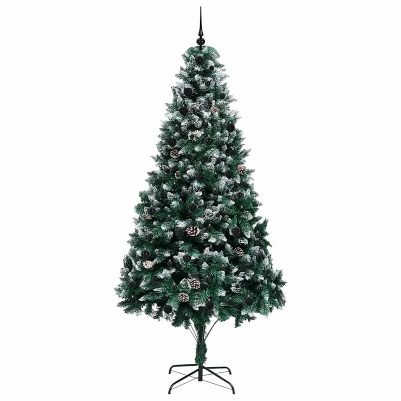 Dirbtinė Kalėdų eglutė Žalia 240 cm PVC ir Plienas ir Plastikas