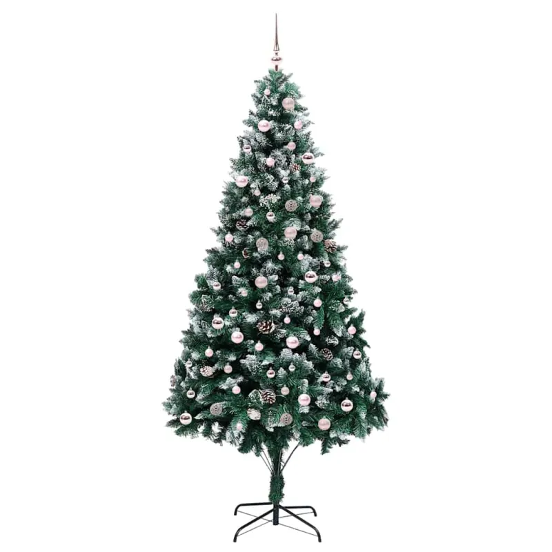 Dirbtinė Kalėdų eglutė Žalia 240 cm PVC ir Plienas ir Plastikas
