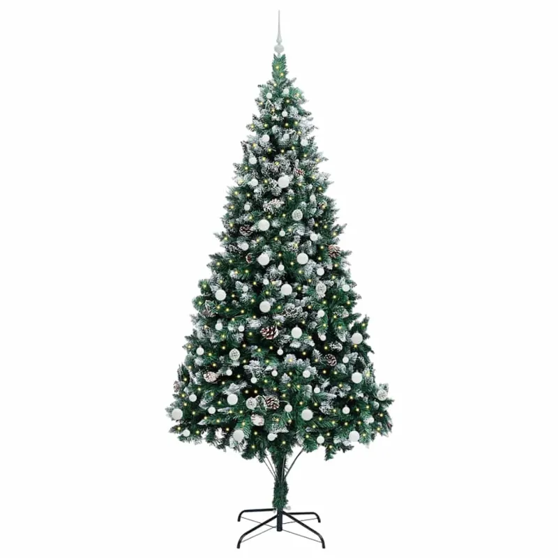 Dirbtinė Kalėdų eglutė Žalia 240 cm PVC ir Plienas ir Plastikas