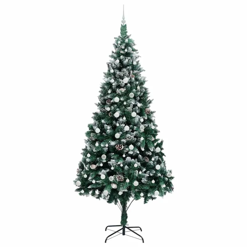 Dirbtinė Kalėdų eglutė Žalia 240 cm PVC ir Plienas ir Plastikas