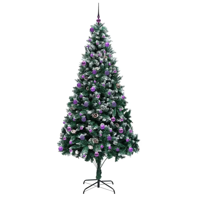 Dirbtinė Kalėdų eglutė Žalia 240 cm PVC ir Plienas ir Plastikas