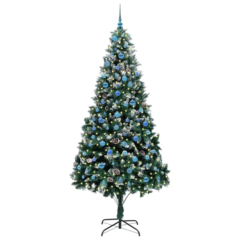 Dirbtinė Kalėdų eglutė Žalia 240 cm PVC ir Plienas ir Plastikas