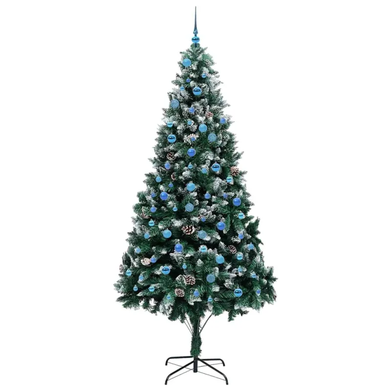 Dirbtinė Kalėdų eglutė Žalia 240 cm PVC ir Plienas ir Plastikas