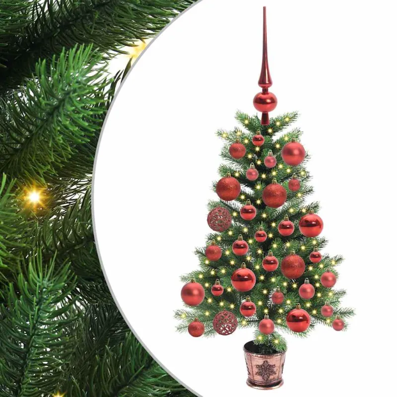 Kalėdų eglutė su 150 LED s stovu Žalia 65 cm PE