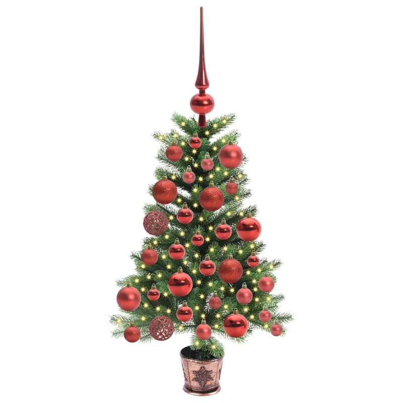 Kalėdų eglutė su 150 LED s stovu Žalia 65 cm PE