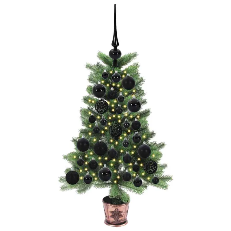 Kalėdų eglutė su 150 LED s stovu Žalia 65 cm PE