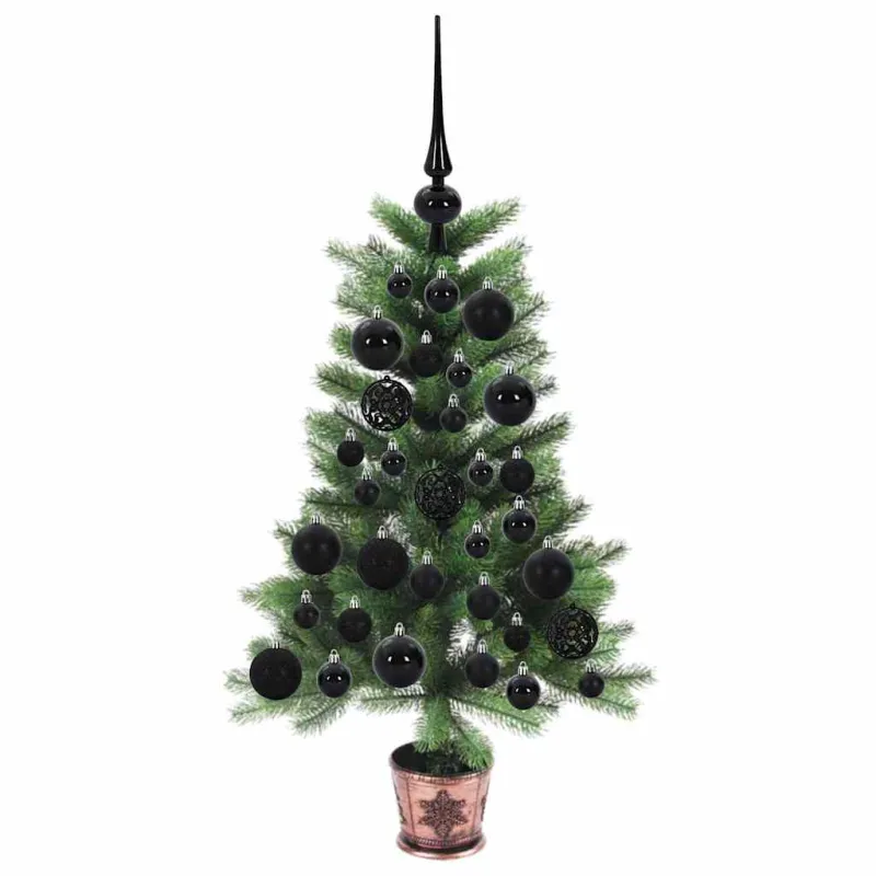 Kalėdų eglutė su 150 LED s stovu Žalia 65 cm PE