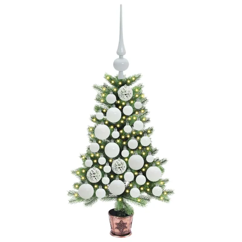 Kalėdų eglutė su 150 LED s stovu Žalia 65 cm PE