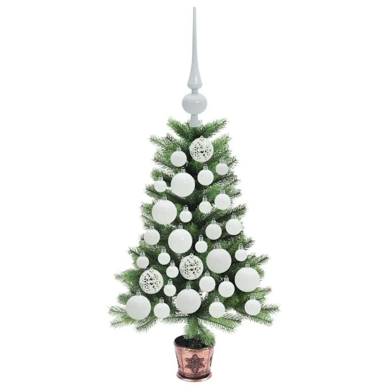 Kalėdų eglutė su 150 LED s stovu Žalia 65 cm PE