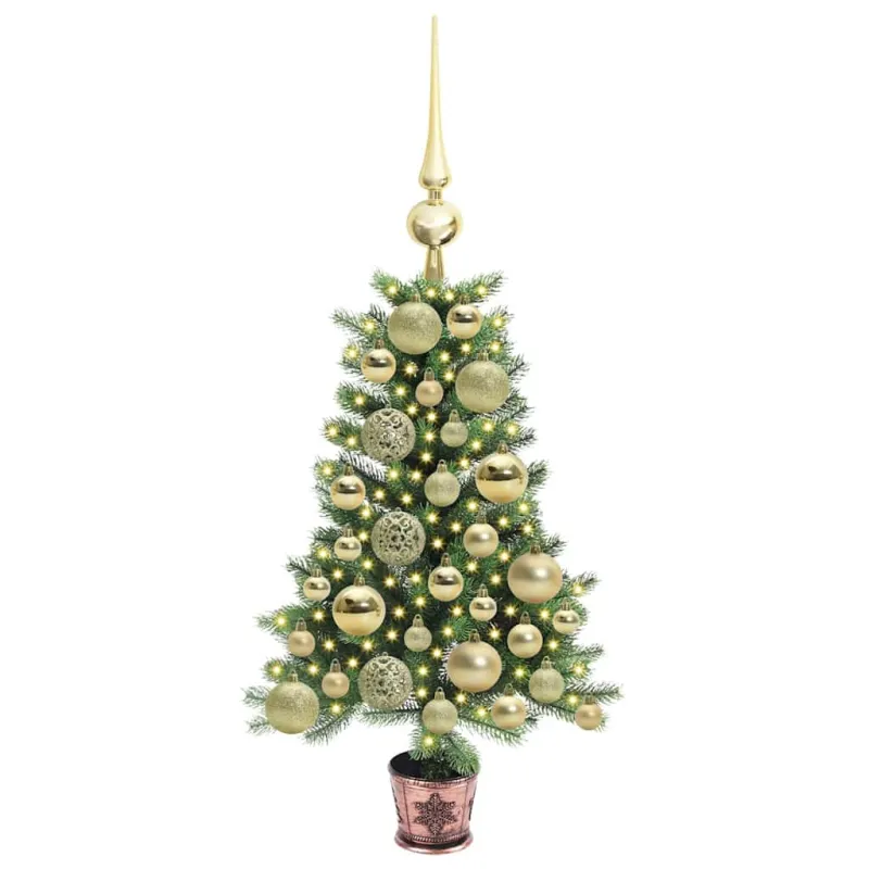 Kalėdų eglutė su 150 LED s stovu Žalia 65 cm PE