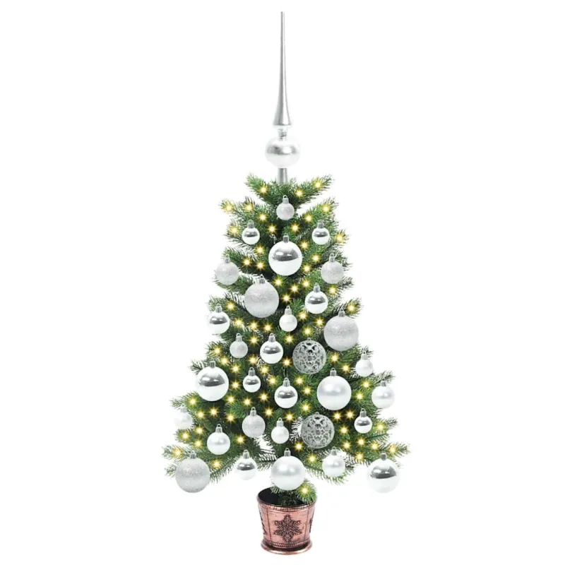 Kalėdų eglutė su 150 LED s stovu Žalia 65 cm PE