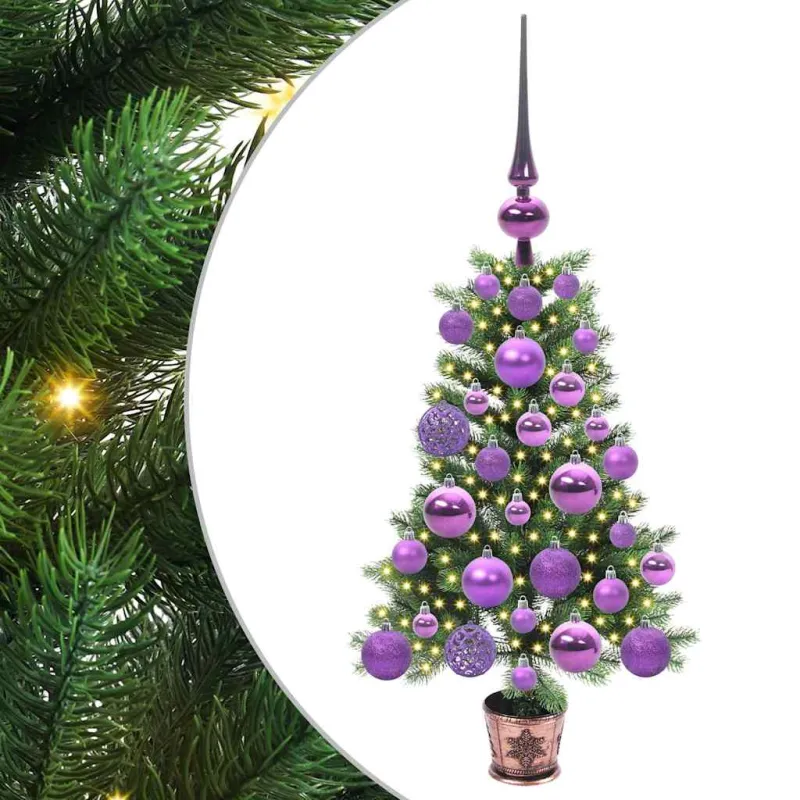 Kalėdų eglutė su 150 LED s stovu Žalia 65 cm PE