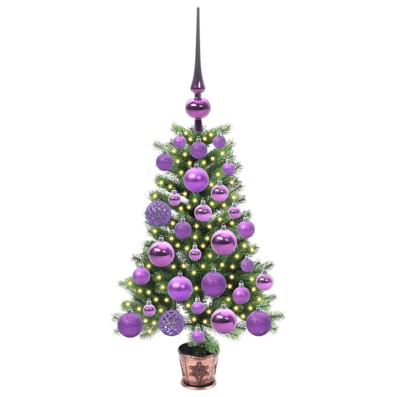 Kalėdų eglutė su 150 LED s stovu Žalia 65 cm PE
