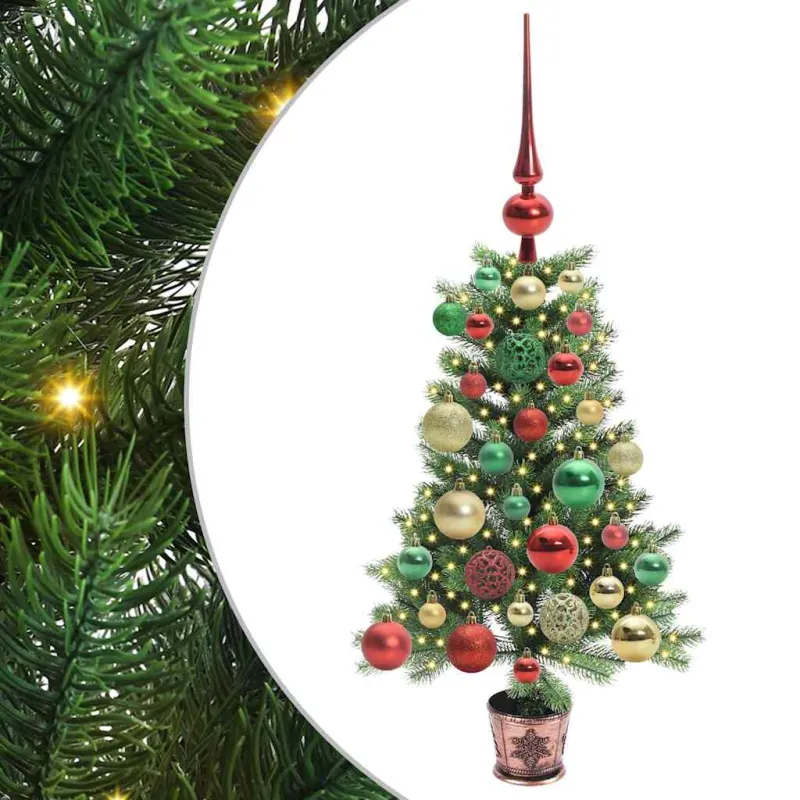 Kalėdų eglutė su 150 LED s stovu Žalia 65 cm PE