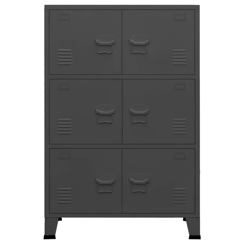 Sandėliavimo spintelė, antracito, 75x40x115cm, metalas