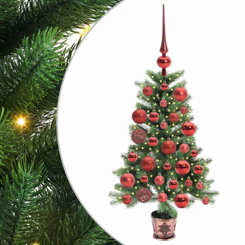 Kalėdų eglutė su 150 LED s stovu Žalia 90 cm PE