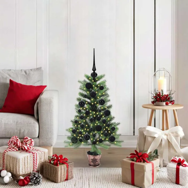 Kalėdų eglutė su 150 LED s stovu Žalia 90 cm PE