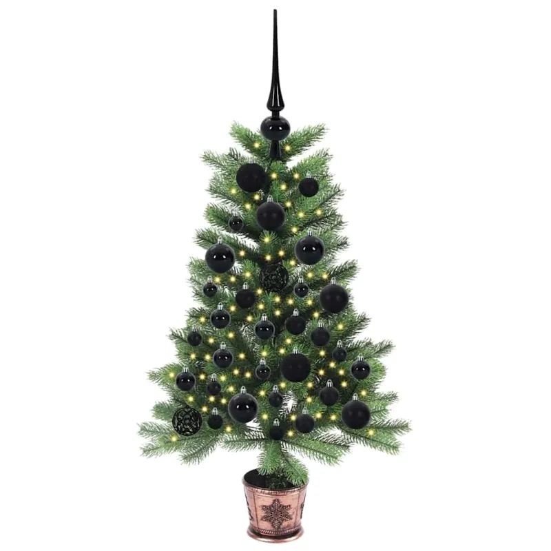Kalėdų eglutė su 150 LED s stovu Žalia 90 cm PE