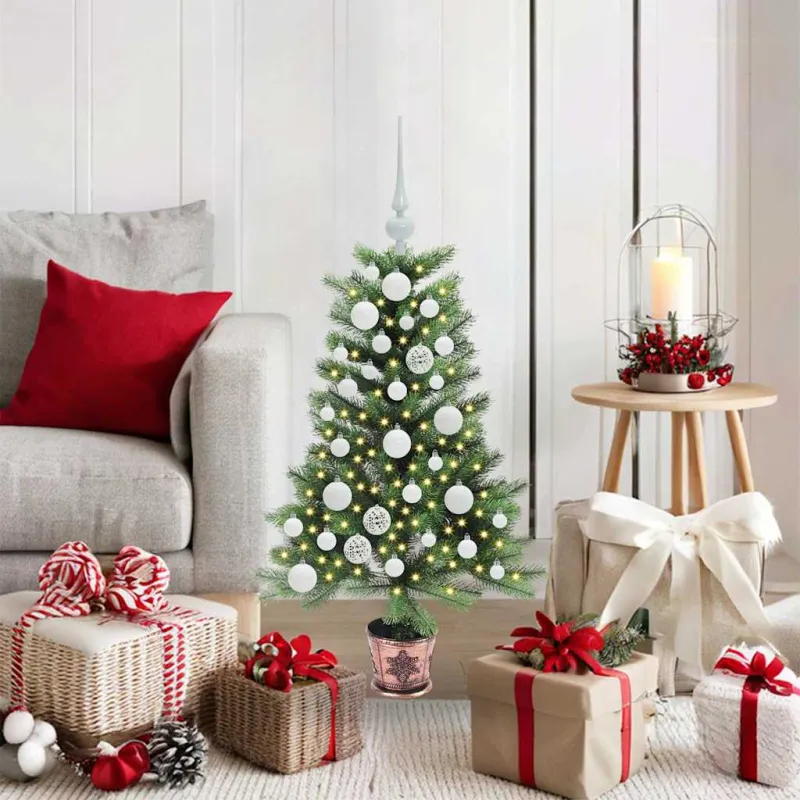 Kalėdų eglutė su 150 LED s stovu Žalia 90 cm PE