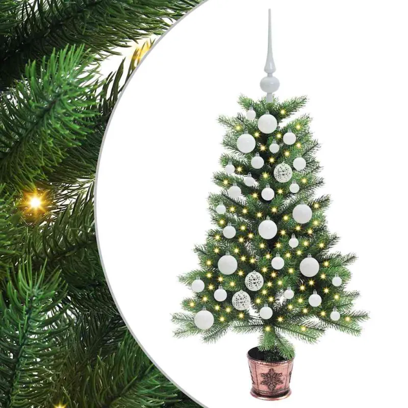 Kalėdų eglutė su 150 LED s stovu Žalia 90 cm PE