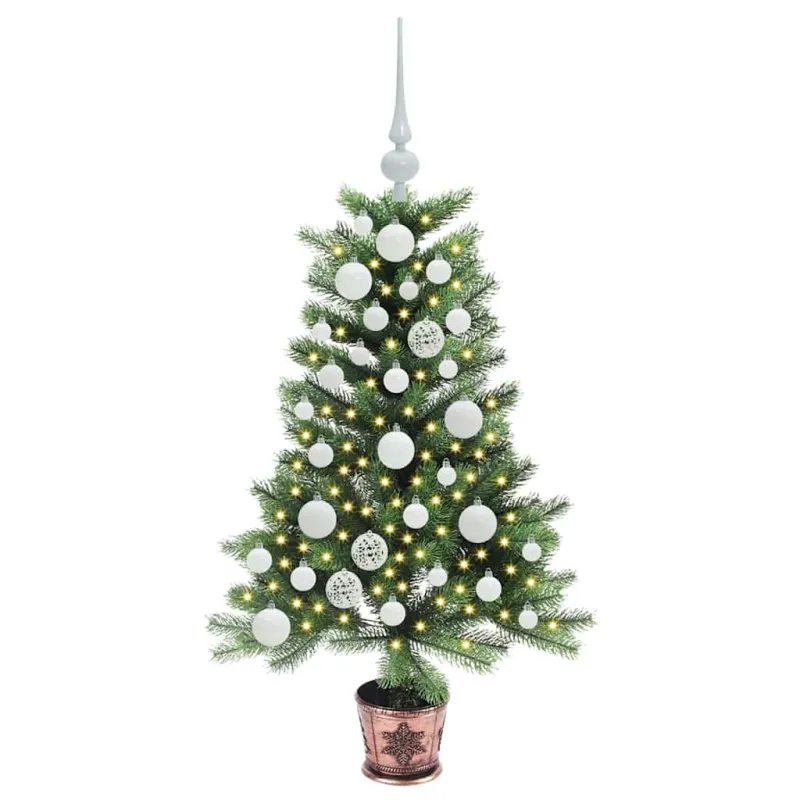 Kalėdų eglutė su 150 LED s stovu Žalia 90 cm PE