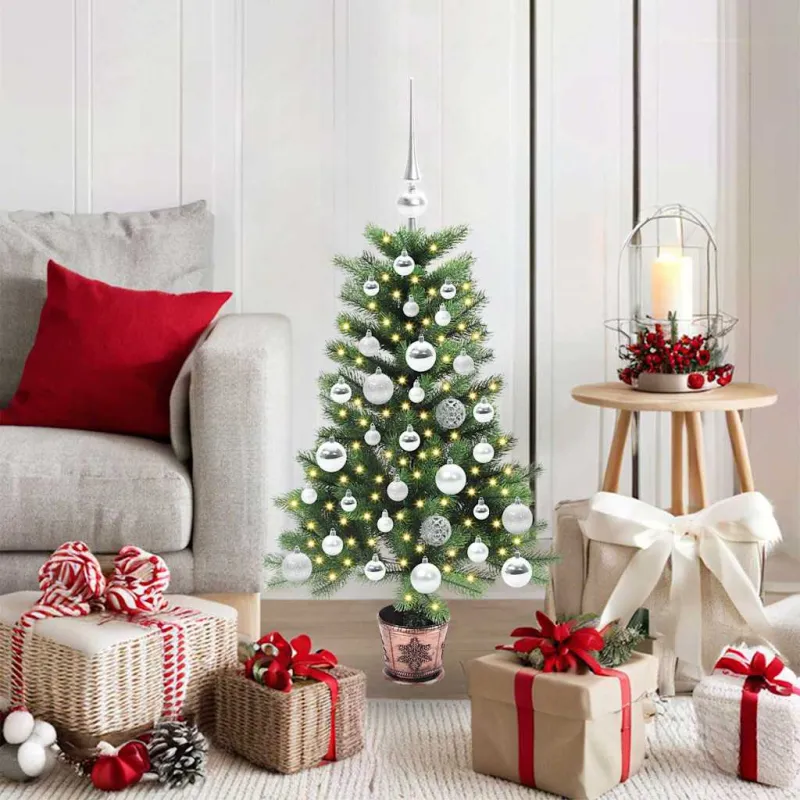 Kalėdų eglutė su 150 LED s stovu Žalia 90 cm PE