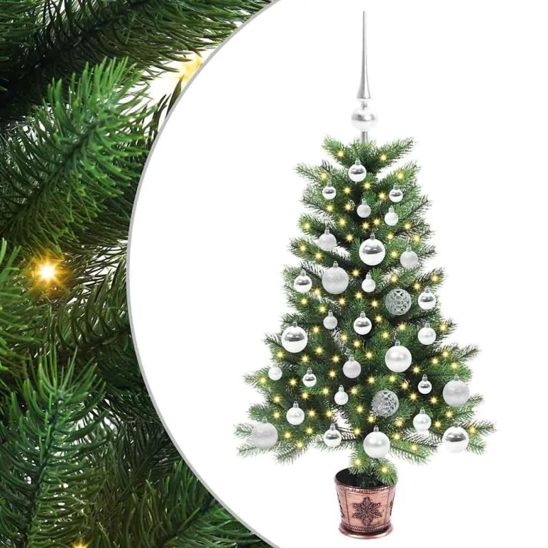 Kalėdų eglutė su 150 LED s stovu Žalia 90 cm PE
