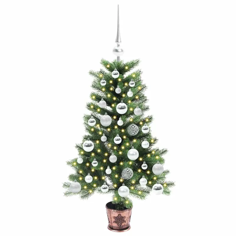 Kalėdų eglutė su 150 LED s stovu Žalia 90 cm PE