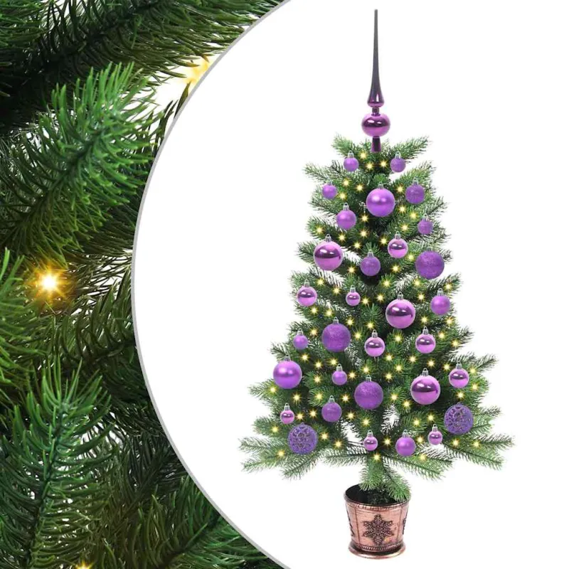 Kalėdų eglutė su 150 LED s stovu Žalia 90 cm PE