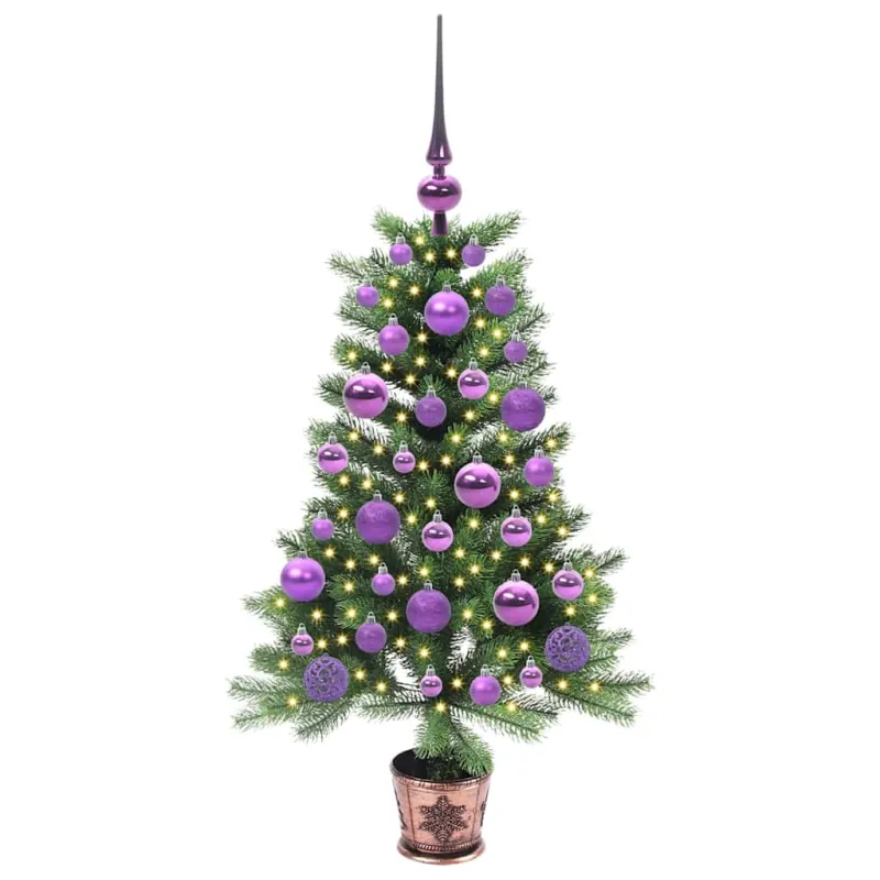 Kalėdų eglutė su 150 LED s stovu Žalia 90 cm PE