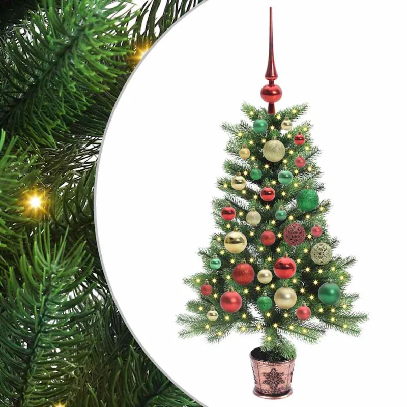 Kalėdų eglutė su 150 LED s stovu Žalia 90 cm PE