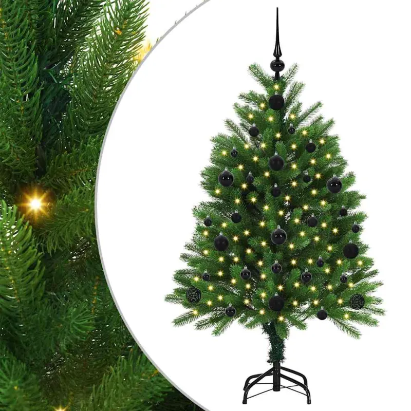 Kalėdų eglutė su 150 LED s stovu Žalia 120 cm PE